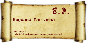 Bogdanu Marianna névjegykártya